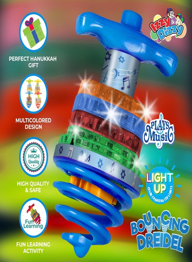 Izzy 'n' Dizzy Bouncing Musical Chanukah Dreidel - Sings "Draidel" as it Bounces and Spins - Hanukah Toys, Games - Assorted Colors - by Izzy ‘n’ Dizzy - Image 2